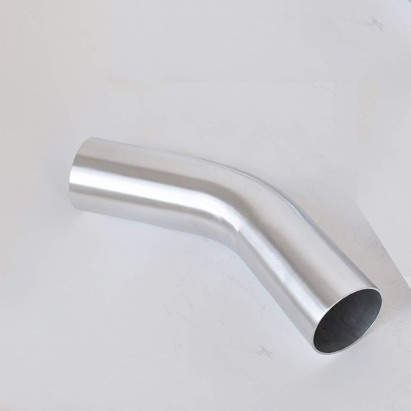AC PERFORMANCE 2" (51mm) OD 45 Degree Aluminum Elbow Intercooler Pipe Air Intake Tube, 1.5D Radius, Brushed Finish - Image 3